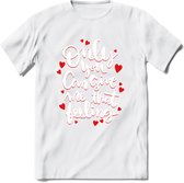 Only You Can Give Me That Feeling - Valentijn T-Shirt | Grappig Valentijnsdag Cadeautje voor Hem en Haar | Dames - Heren - Unisex | Kleding Cadeau | - Wit - XL