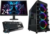 omiXimo - AMD Ryzen 3 Pro - Gaming Set - 24" Gaming Monitor - Keyboard - Muis - Game PC met monitor - Complete Gaming Setup - 8 GB Ram - 480 GB SSD - LC709B