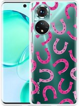 Honor 50 Hoesje Pink Horseshoes - Designed by Cazy