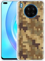 Honor 50 Lite Hoesje Pixel Camouflage Brown - Designed by Cazy