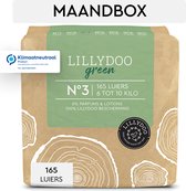 LILLYDOO green Milieu & Huidvriendelijke Luiers - Maat 3 (6-10 kg) - 165 Stuks - Maandbox