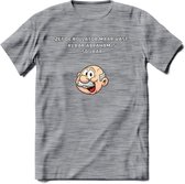 Zet de rollator maar vast klaar T-Shirt | Grappig Abraham 50 Jaar Verjaardag Kleding Cadeau | Dames – Heren - Donker Grijs - Gemaleerd - S