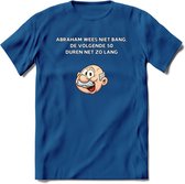 Abraham wees niet bang T-Shirt | Grappig Abraham 50 Jaar Verjaardag Kleding Cadeau | Dames – Heren - Donker Blauw - XXL