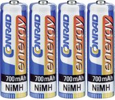 Oplaadbare AAA batterij (potlood) Conrad energy HR03 NiMH 700 mAh 1.2 V 4 stuk(s)