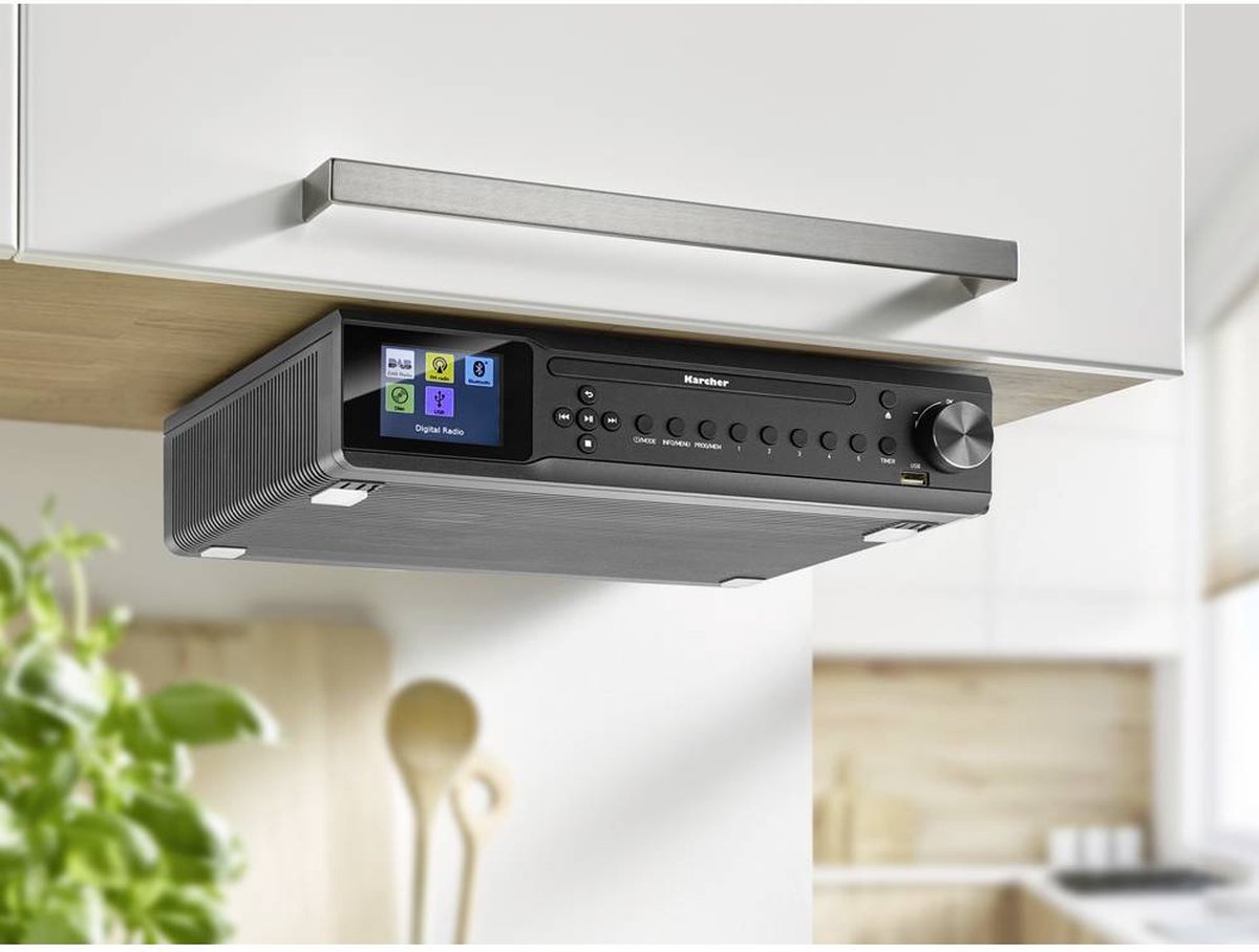 Karcher RA 2030D Radio Da Incasso DAB+/FM Con Caricatore USB, Sveglia Doppia E Timer – Per Cucina