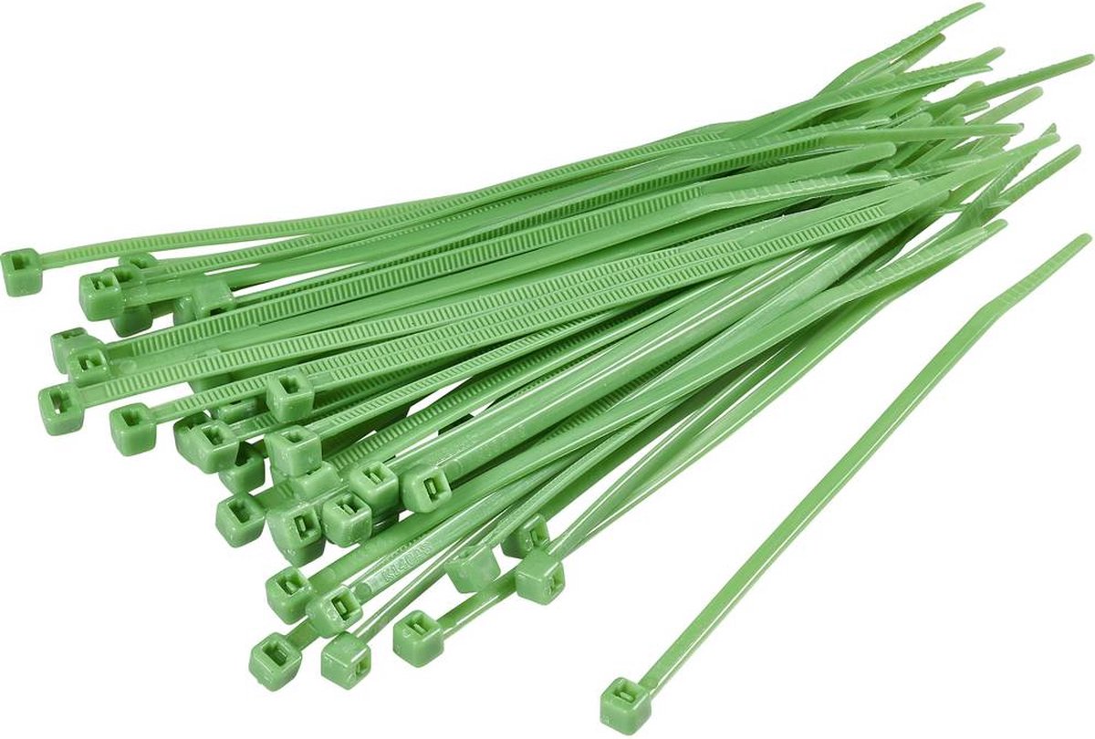 TRU COMPONENTS 1593702 TC-KL20WEZ-30M203 Kabelbinder 203 mm 4.60 mm Groen 100 stuk(s)