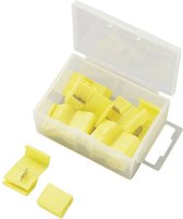 TRU COMPONENTS 566571 878201S10 Snelklemverbinder Flexibel: 4-6 mm² Massief: 4-6 mm² Aantal polen: 2 10 stuk(s) Geel