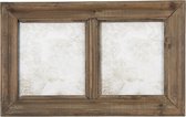 Clayre & Eef Fotolijst 48*3*30 cm / 17*19 cm Bruin Hout, Glas Rechthoek Fotokader Wissellijst Foto Frame