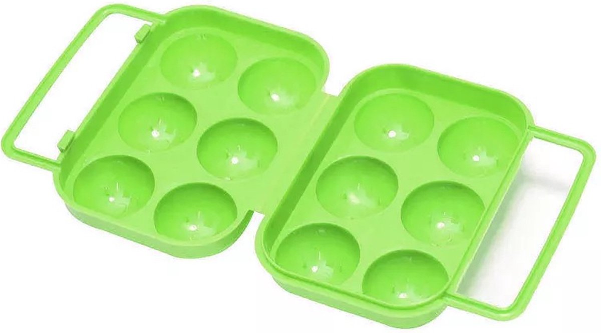 John Grouse - opbergdoos eieren - lunchbox met handvat - 6 eieren houder - groen