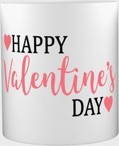Akyol - Happy Valentines Day Mok met opdruk - Liefdes Mok gepersonaliseerd- Valentijn cadeautje voor hem - Valentijn cadeautje voor haar - Valentijnsdag cadeau - Valentijn cadeautj