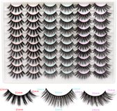 30 paar 3D Valse wimpers - met wimperlijm - natuurlijke wimpers - valse wimpers - volume wimpers - natuurlijke look - valse wimpers wispies - luxe wimpers - make-up