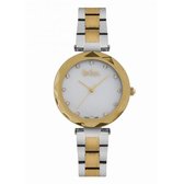 Lee Cooper LC06608.220 - Horloge - Analoog - Dames - Vrouwen - Stalen band - Goudkleurig - Zilverkleurig - Wit