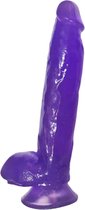 TipsToys Realistische Dildo DIL01-P met Zuignap en Ballen Clitoris Gspot Sex Toys voor vrouwen Ø 4.8 cm | Kleur Paars