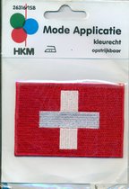 Zwitserland vlag applicatie strijkbaar