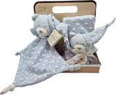 Geschenkset voor baby’s - 3 delig – Beer blauw – Kraam cadeau