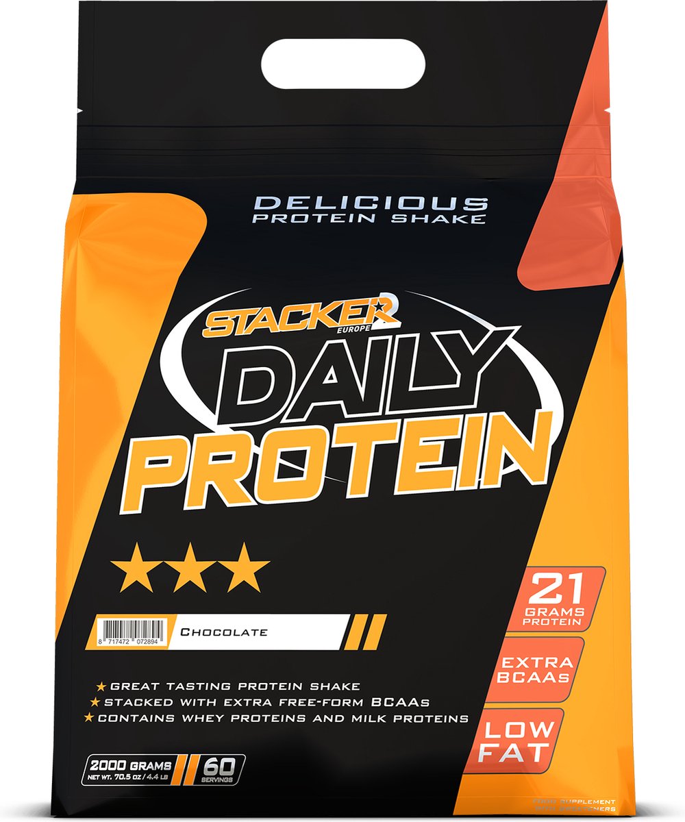 Stacker2 Daily Protein (2000g) Chocolate - Eiwitten - Eiwit Mix