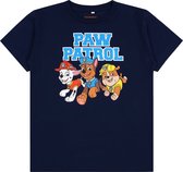 Marineblauw t-shirt voor jongens - Paw Patrol / 128 cm