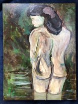 Badende vrouw - Acryl on canvas - 30x40cm