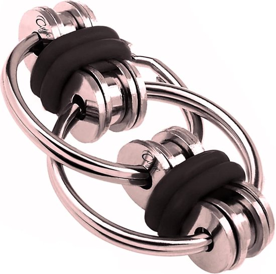 Key Chain | fidget toys | friemel ringen | sleutel ketting | ZWART - Merkloos