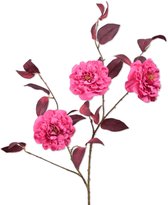 Viv! Home Luxuries Camelia - kunstbloem - roze - 117cm - topkwaliteit