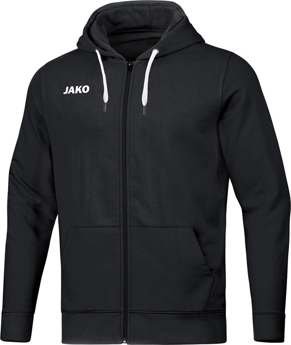 Jako Base Jas Met Kap Kinderen - Zwart | Maat: 128