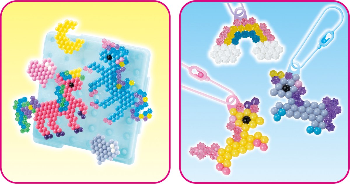 Aquabeads Bastelspaß – Mystisches Einhorn Set + Tierfreunde Themen-Set, Perlen & Zubehör Für Kinder Ab 4 Jahren