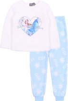 Blauw-witte fleece meisjespyjama Elsa - Frozen / 5-6 jaar 116 cm