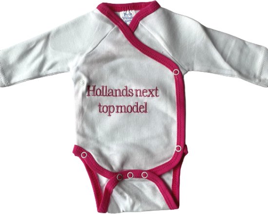 Romper - Baby overslagromper - Romper met tekst - Hollands top model -  Overslagromper... | bol.com