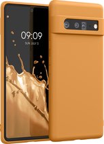 kwmobile telefoonhoesje voor Google Pixel 6 Pro - Hoesje voor smartphone - Back cover in goud-oranje