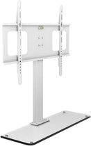 Universele TV Voet Standaard - 32-65 Inch - Tafelstandaard Met Glazen Voet - TV Meubel Bureau Tafel Steun Poot Stand  - Televisie Beeldscherm Ophang Beugel Standaard - Vast - In Ho