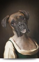 Maison de France - Dibond  Melkmeisje vermeer - wit dibond / rond - 100 cm