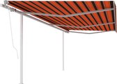 Everest Luifel automatisch uittrekbaar met palen 6x3 m oranje en bruin