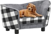 Everest Hondenbank 68x38x38 cm pluche grijs