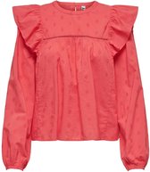 Jacqueline de Yong Blouse Jdyvalerie L/s Top Wvn 15252885 Cayenne Dames Maat - W40