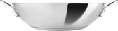 Bol.com Eva Trio - Stainless Steel Slip-Let Ceramic Wok Ø 32 cm 5 Liter - Aluminium - Zilver aanbieding