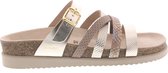 Dames Slippers Mephisto Huleda Gold Goud - Maat 42