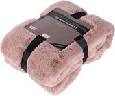 Heaven Deken - Blanket - Zachte deken -Fluffy- 230x250 - Roze - Poederroze - Powder Pink