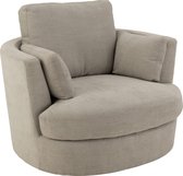 Chair swivel wood/textile grey