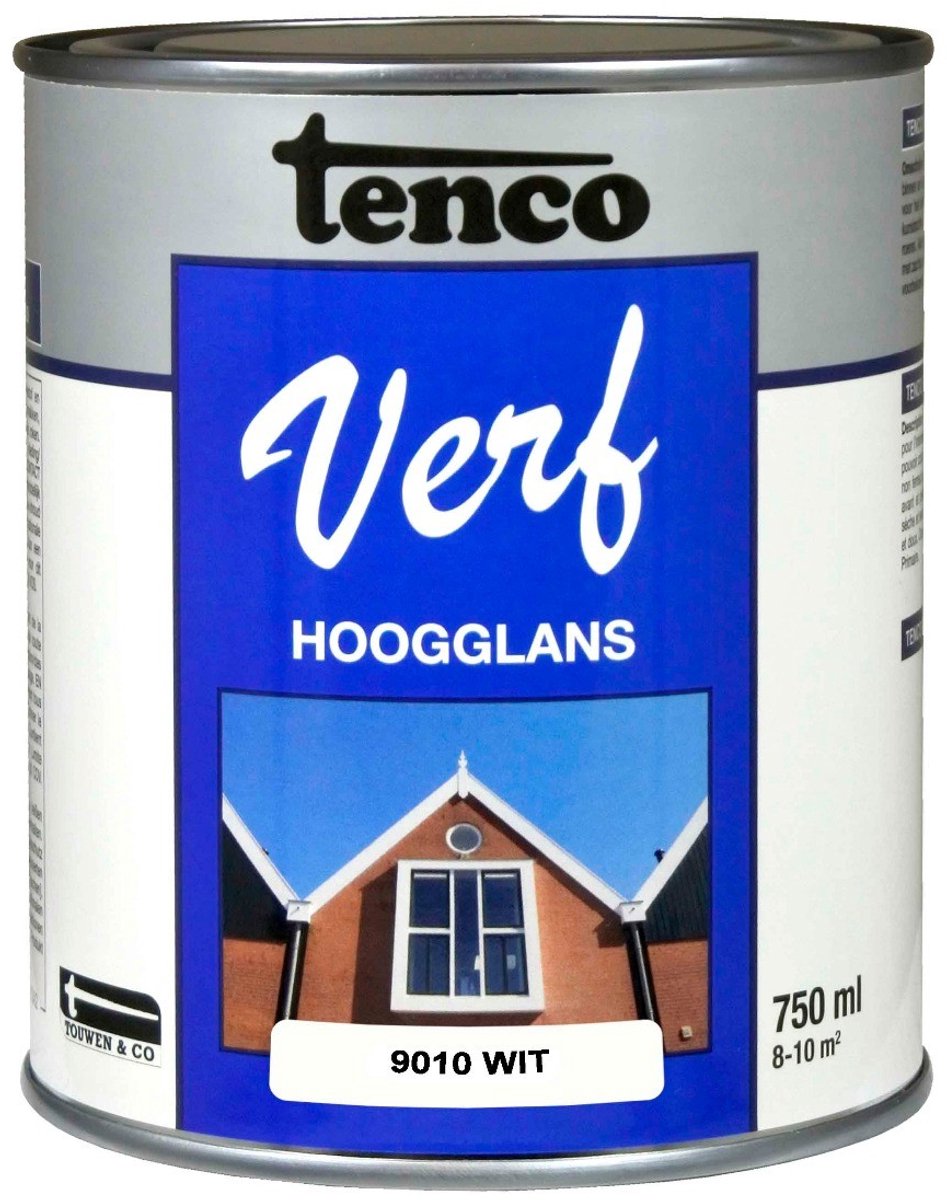 Tenco verf hoogglans wit (RAL 9010) - 750 ml