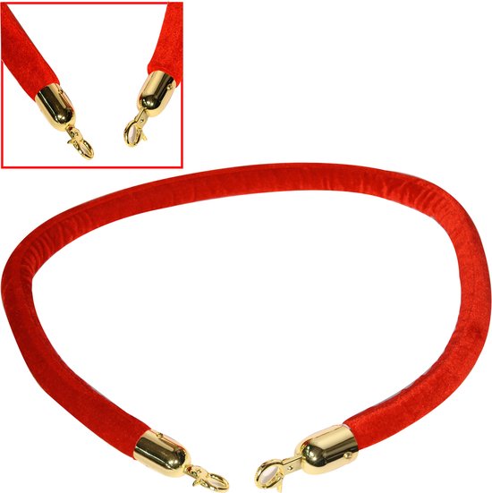 Foto: Geleidingssysteem rood touw 1 5m rope voor vip s end goud 