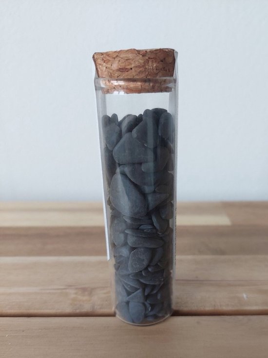 Tube avec cadeau de pierres précieuses - Shungite - Minéraux de pierre - 10 x 3 cm