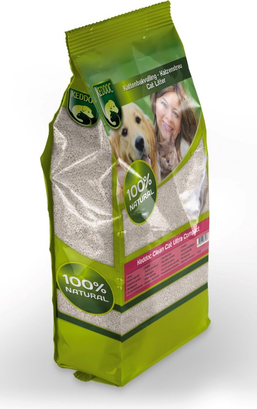 Keddoc Clean Cat – Kattenbakvulling – Ultra Compact – Babypoeder