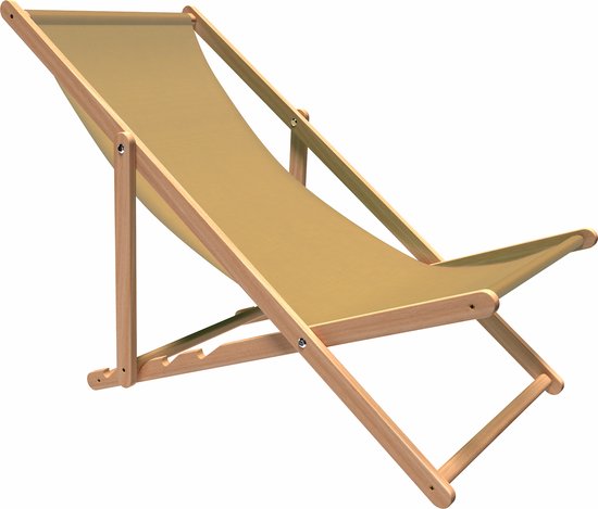 Chaise de plage Holtaz - Pliable - Bois - Bain de soleil confortable -  transat à... | bol