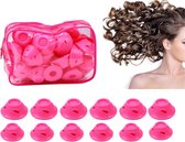 Nieuwste Krulspelden 20 stuks - Heatless curls - Krulspelden Zonder Hitte - Haarrollers - Krullers - Wave Formers - Krullen Zonder Hitte - Haar Rollers Roze