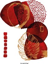 PB-Collection – Muurstickers – Binnen – Woonkamer – Wanddecoratie - Muursticker Roest 4 rond 90cm – Muurstikker – Muur sticker – Muurdecoratie – Wandversiering – Decoratie stickers