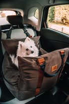 L'élianne ®: Designer Luxe Honden Autostoel - Auto Hondenmand - Verhoogde Autostoel Hond - Honden Reismand - Honden Automand
