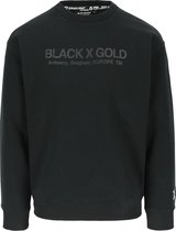 BLACK AND GOLD SWEATER black M