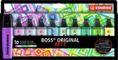 STABILO BOSS ORIGINAL - Markeerstift - ARTY Etui Met 10 Kleuren - 'Coole Kleuren'