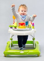 Baby Nora Toyz Loopstoel - Looptrainer - Loopwagen - Groen - 360° Draaibaar - Interactief Autospeelgoed
