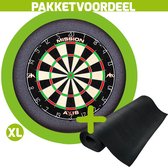 Mission Axis + Rubberen Dartmat 90*300 + Dartbordverlichting Basic XL (Lime)